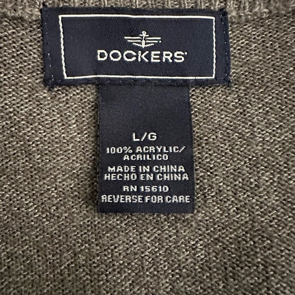 Dockers graphite men’s sweater vest SZ L - Picture 3 of 5